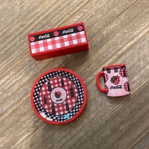 Vintage Coca Cola Ladybug themed fridge magnets